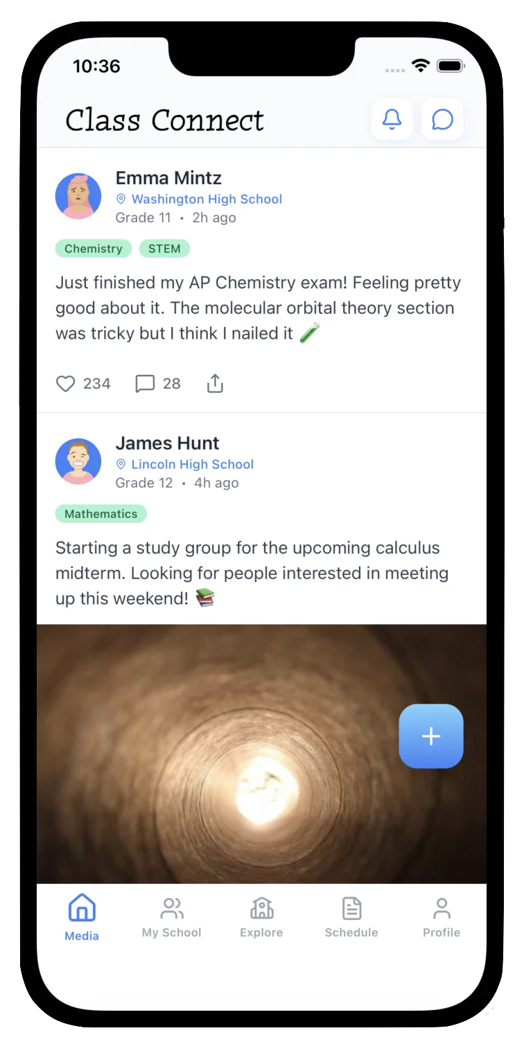 Media Tab - Class Connect App